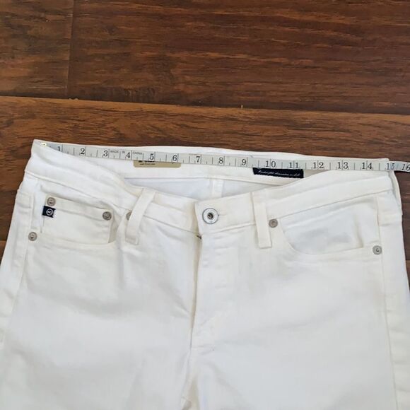 AG Adriano Goldschmied White The Club Well Fitted Flare Leg Jean Summer Coastal - Picture 6 of 12